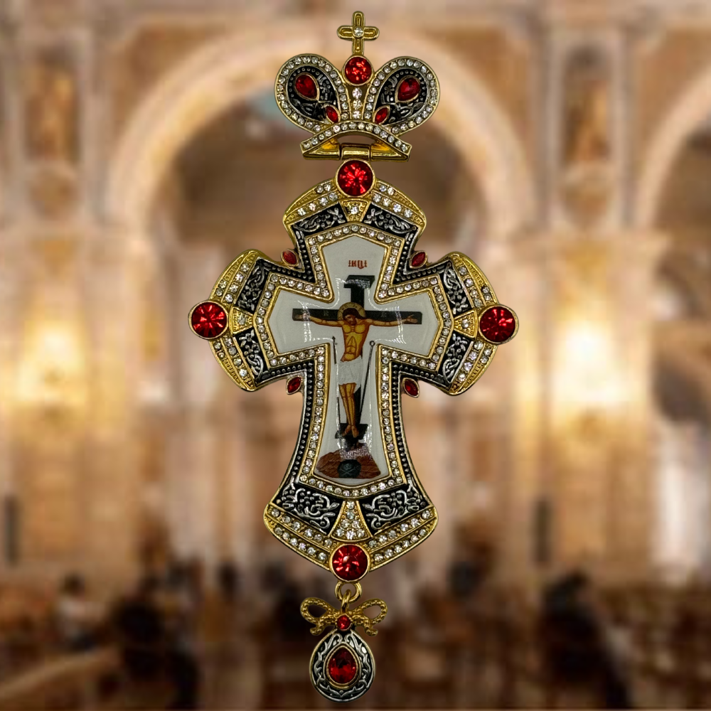 Orthodox Pectoral Cross with Panagia for Bishop