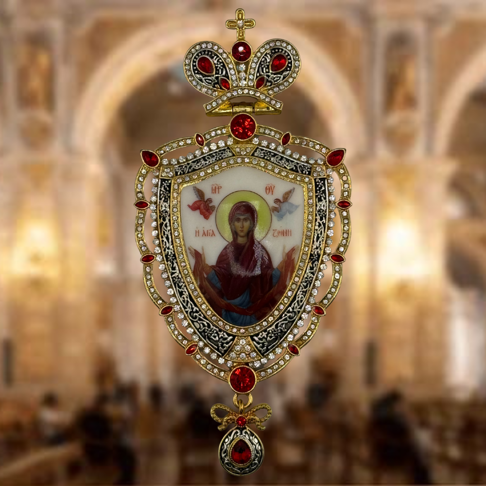 Orthodox Pectoral Cross with Panagia for Bishop