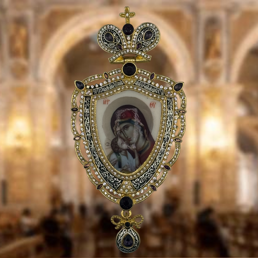 Orthodox Pectoral Cross with Panagia for Bishop