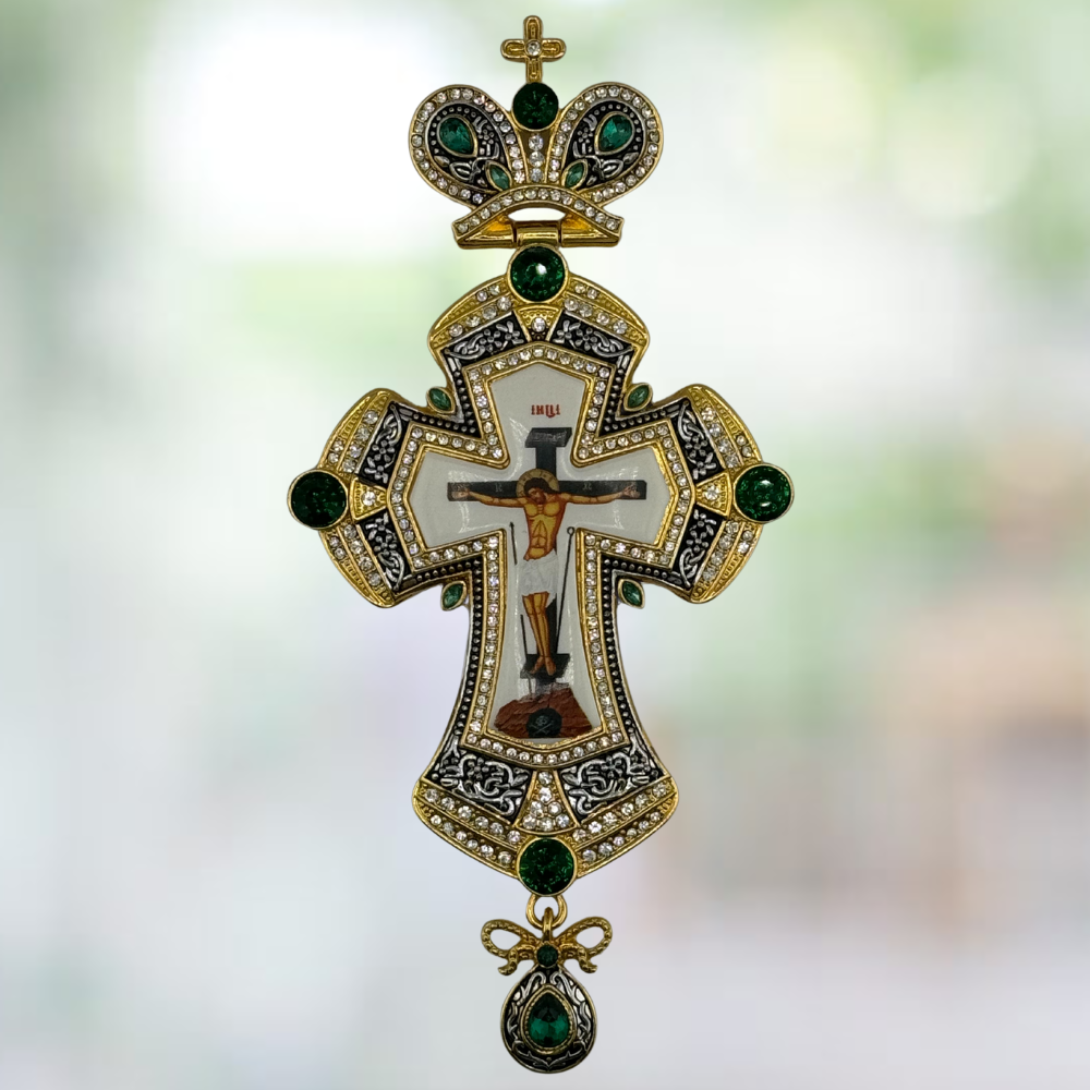 Orthodox Pectoral Cross with Panagia for Bishop