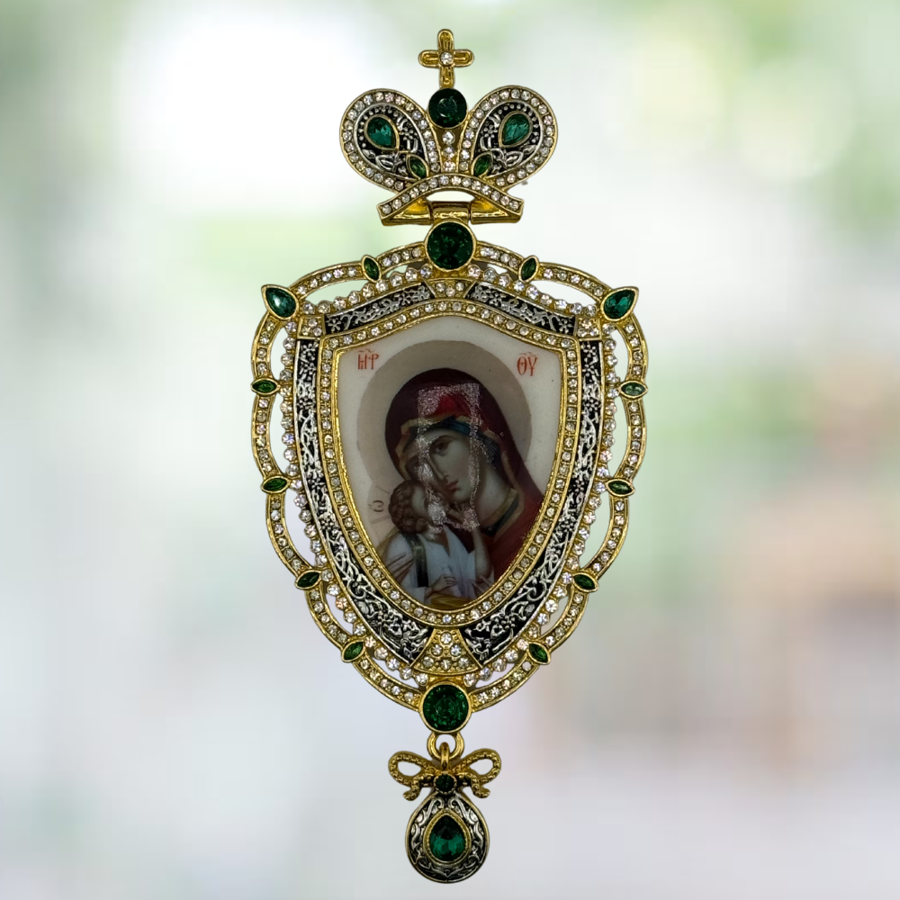 Orthodox Pectoral Cross with Panagia for Bishop