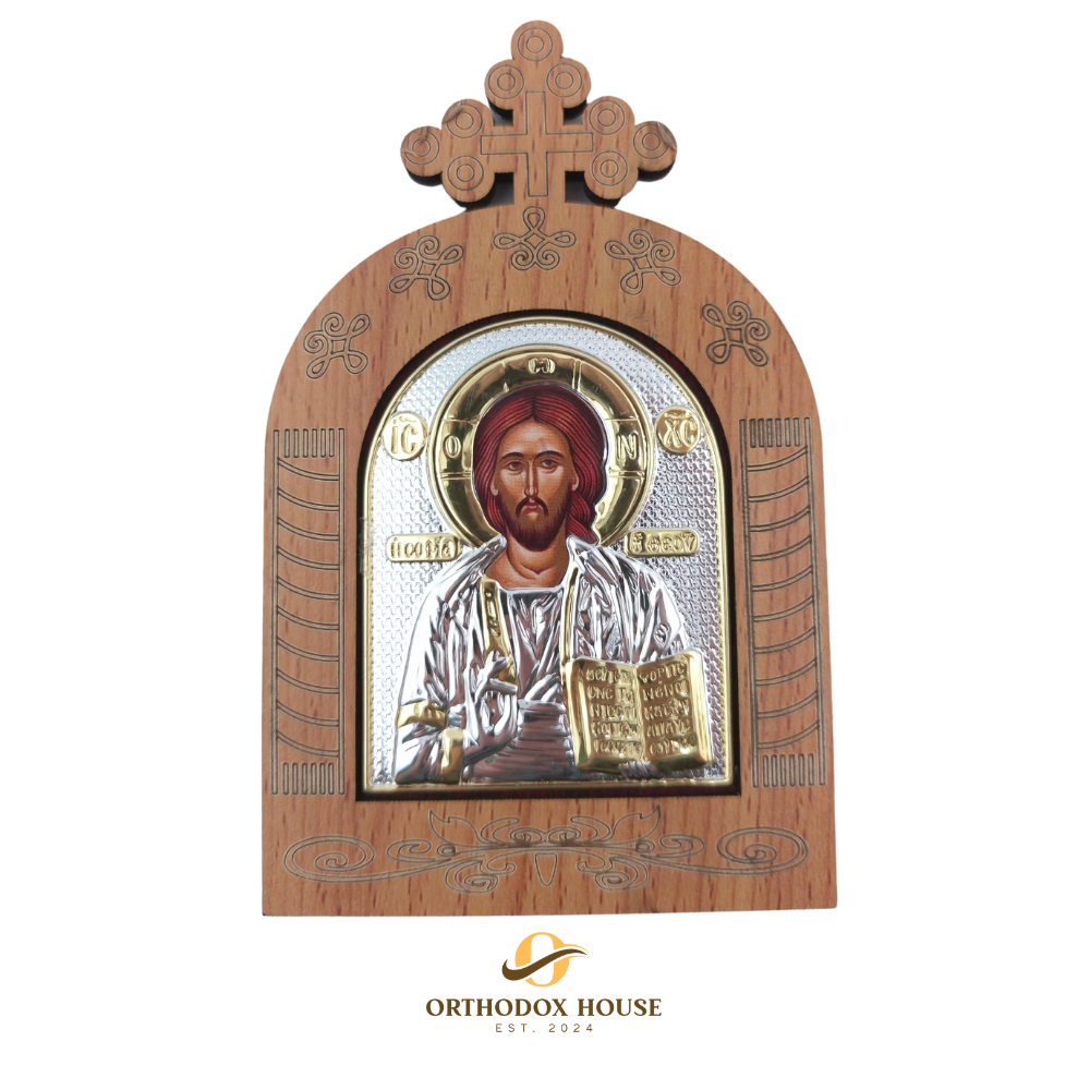 Jesus Christ Chased Icon In Wooden Frame