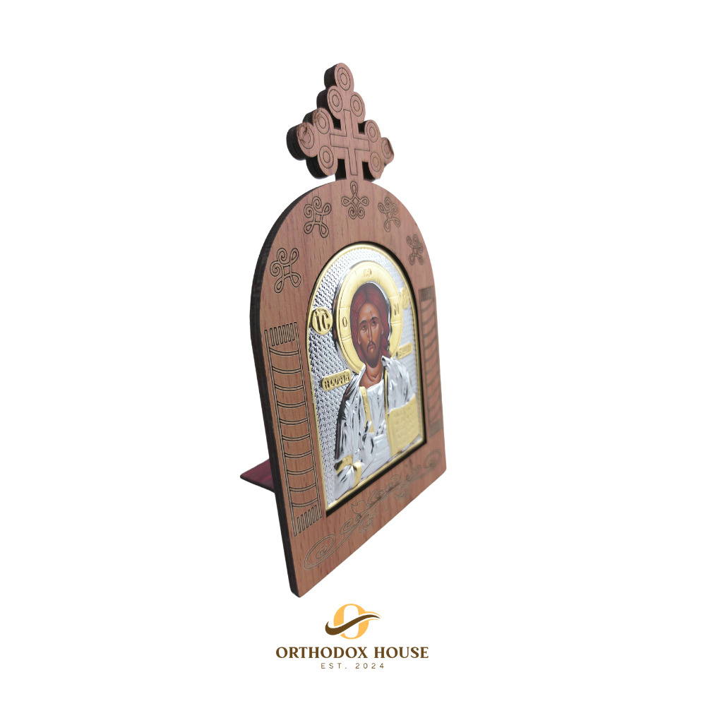 Jesus Christ Chased Icon In Wooden Frame