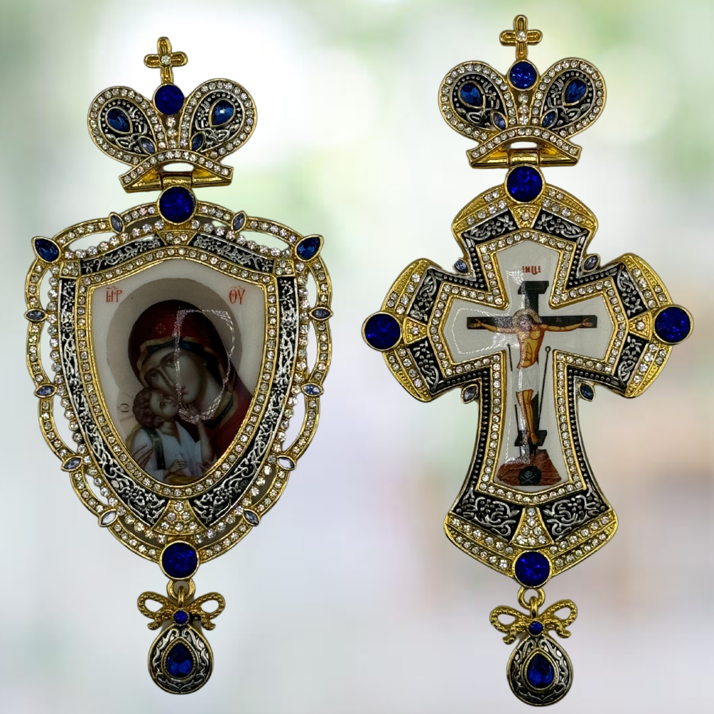 Orthodox Pectoral Cross with Panagia for Bishop