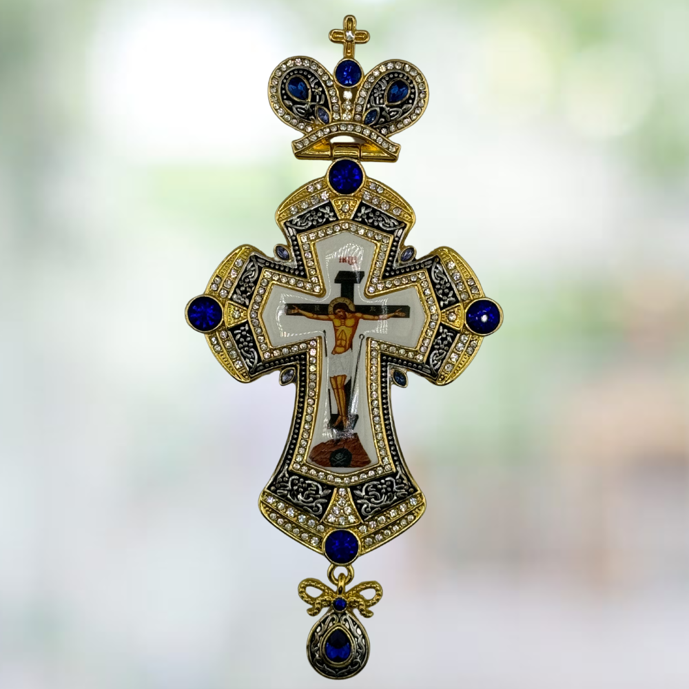 Orthodox Pectoral Cross with Panagia for Bishop