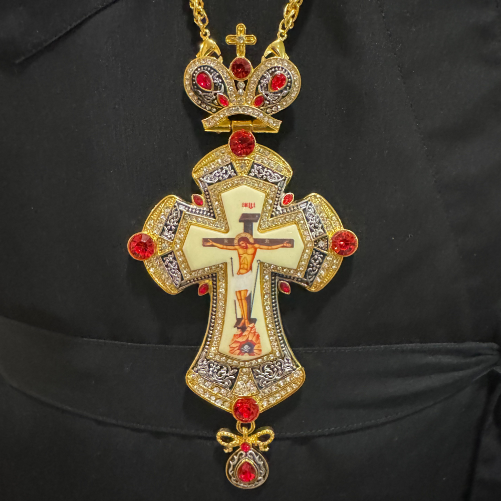 Orthodox Pectoral Cross with Jesus Icon