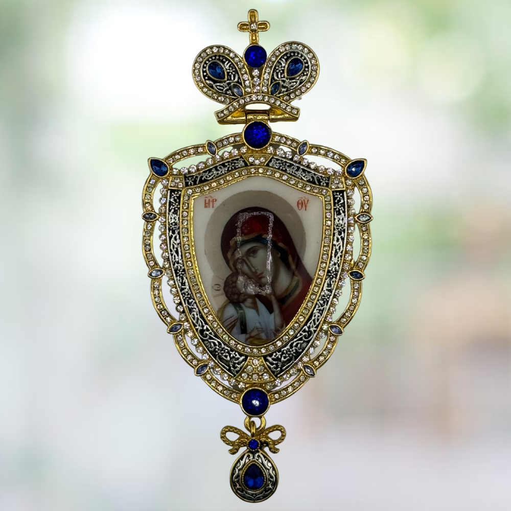 Orthodox Pectoral Cross with Panagia for Bishop