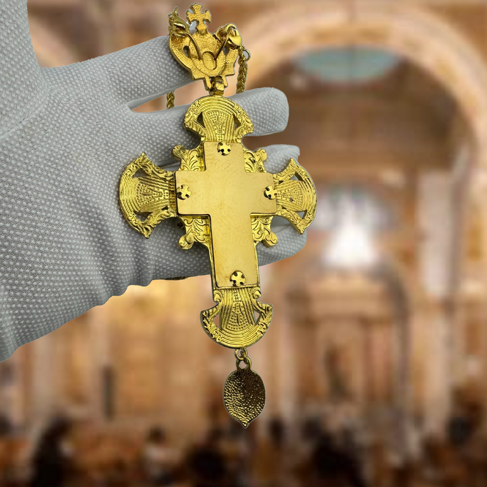 Orthodox Pectoral Cross with Jesus Icon