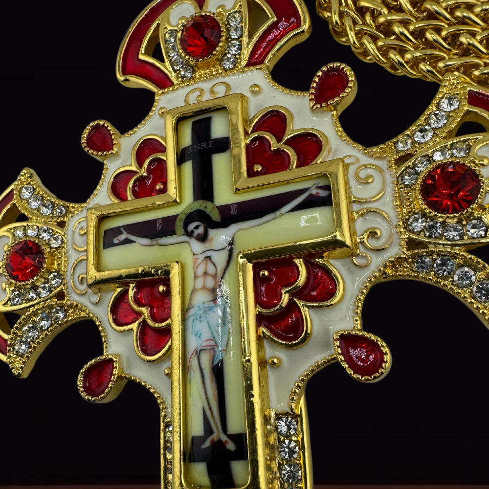 Orthodox Pectoral Cross with Jesus Icon