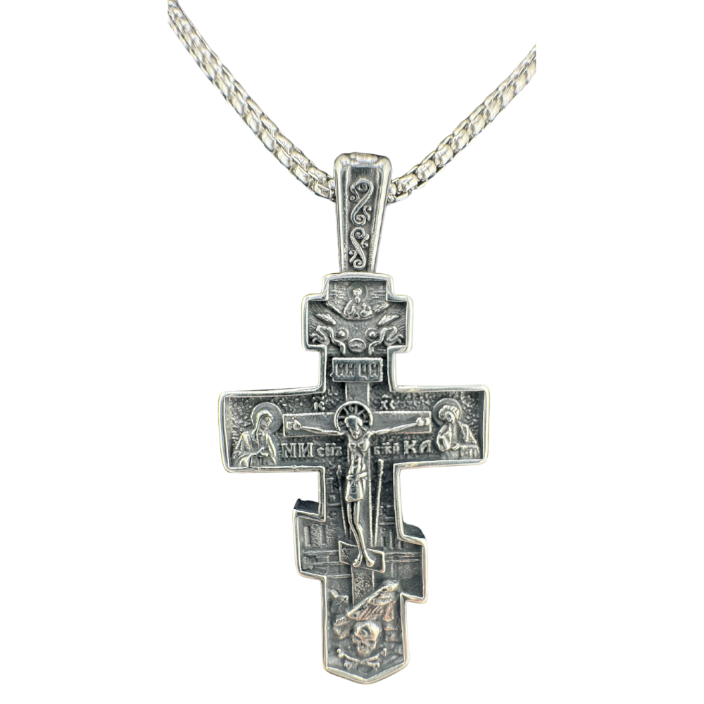 Orthodox Pectoral Cross with Jesus Icon