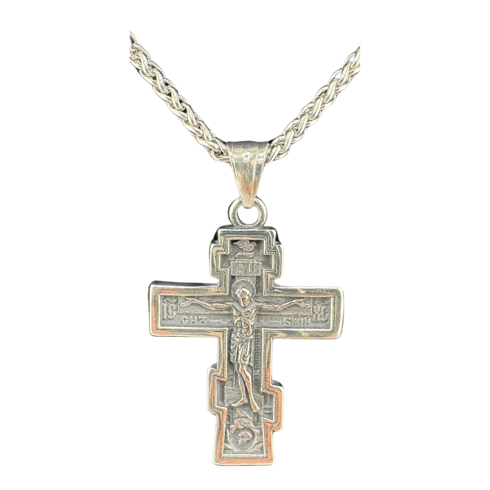 Orthodox Pectoral Cross with Jesus Icon