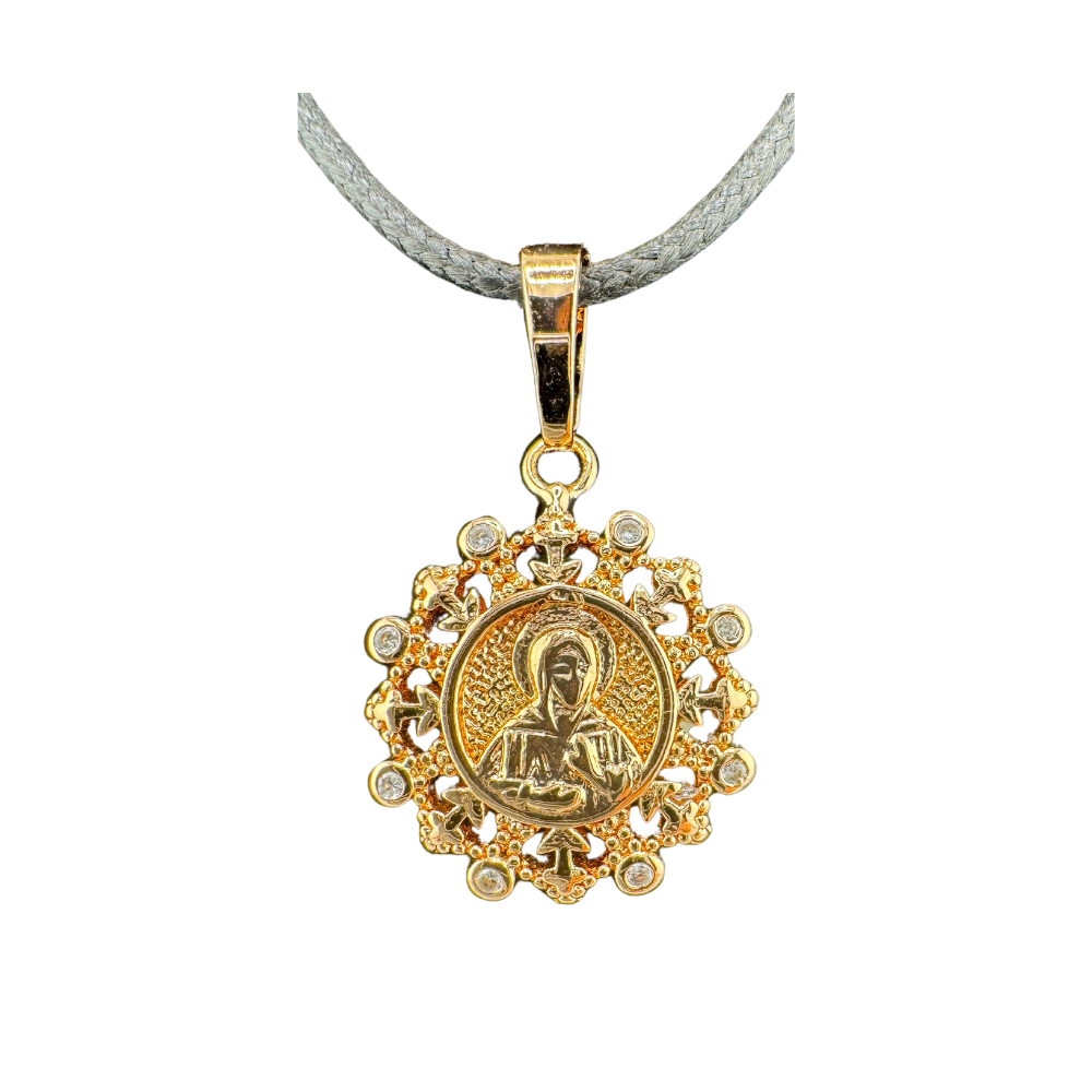 St. Matrona Pendant Plated in Rose Gold