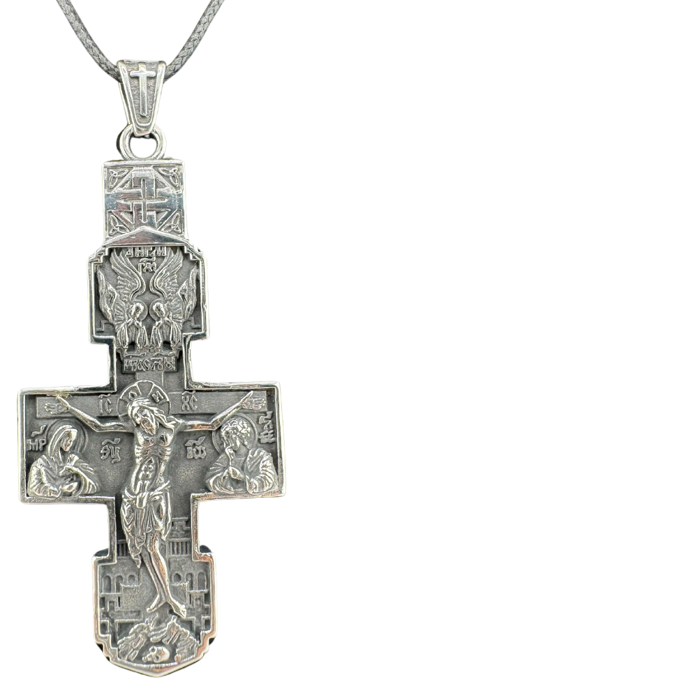 Orthodox Pectoral Cross with Jesus Icon