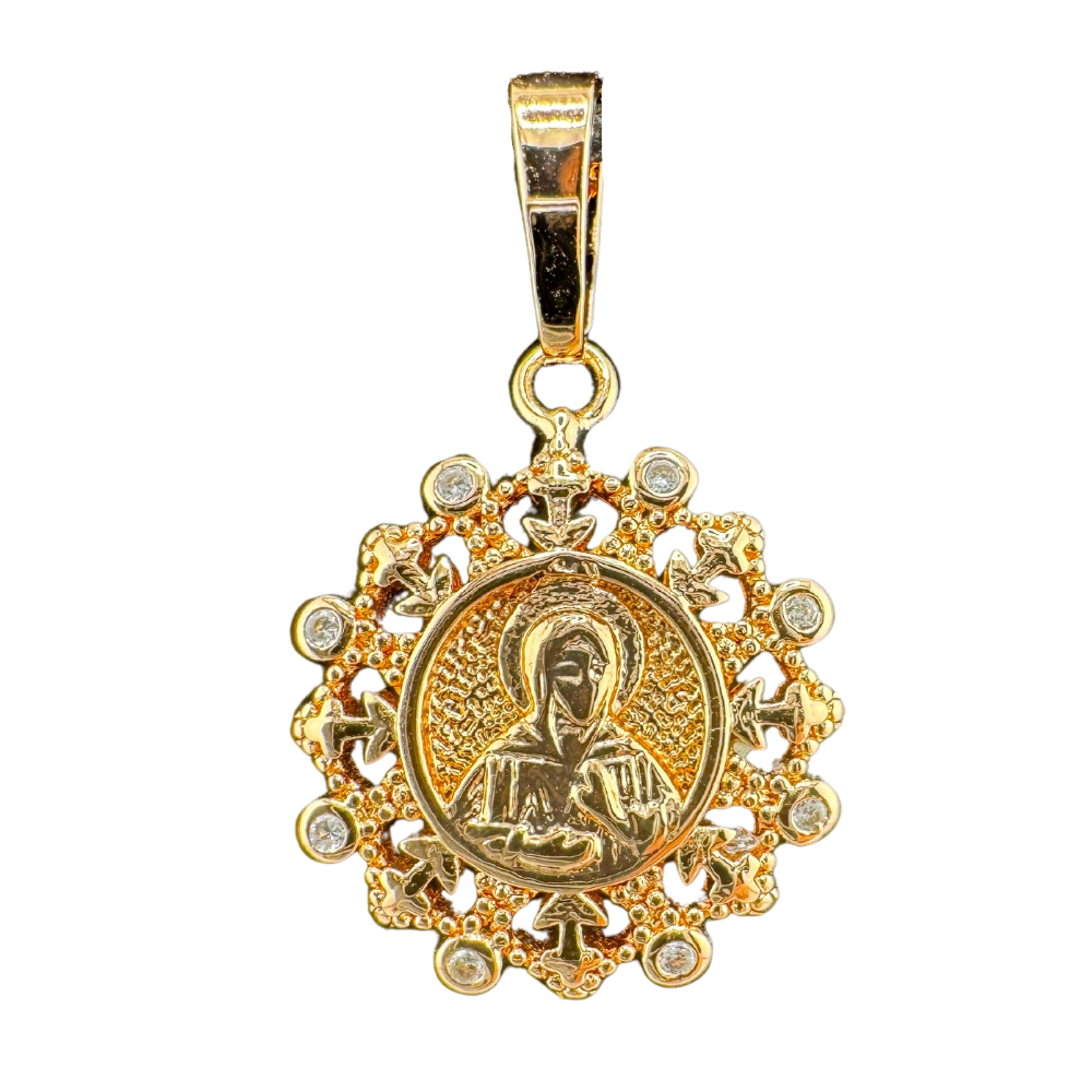 St. Matrona Pendant Plated in Rose Gold