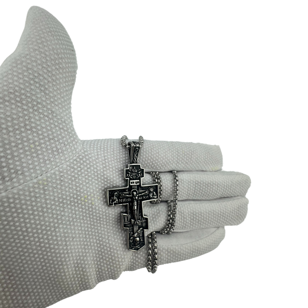 Orthodox Pectoral Cross with Jesus Icon