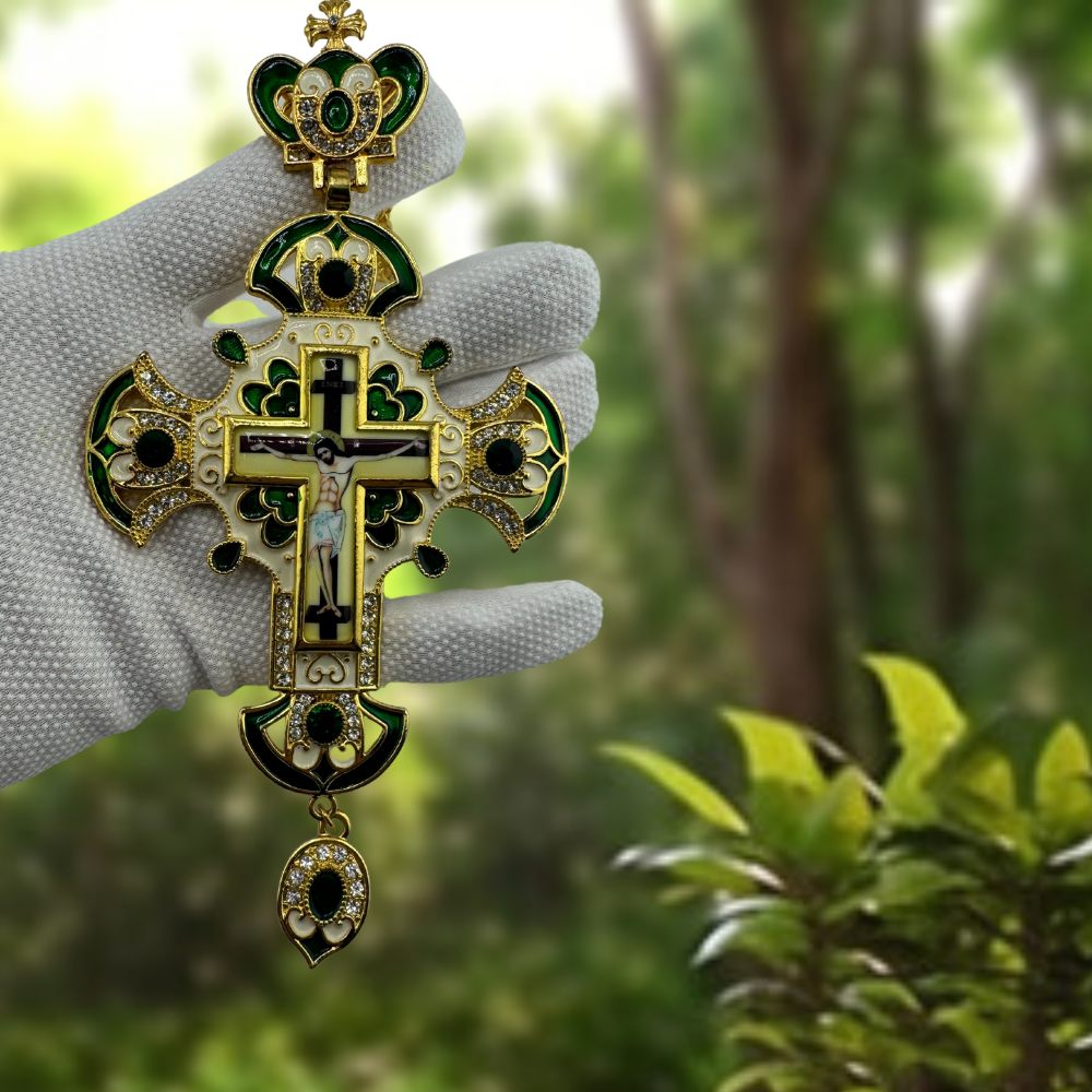 Orthodox Pectoral Cross with Jesus Icon